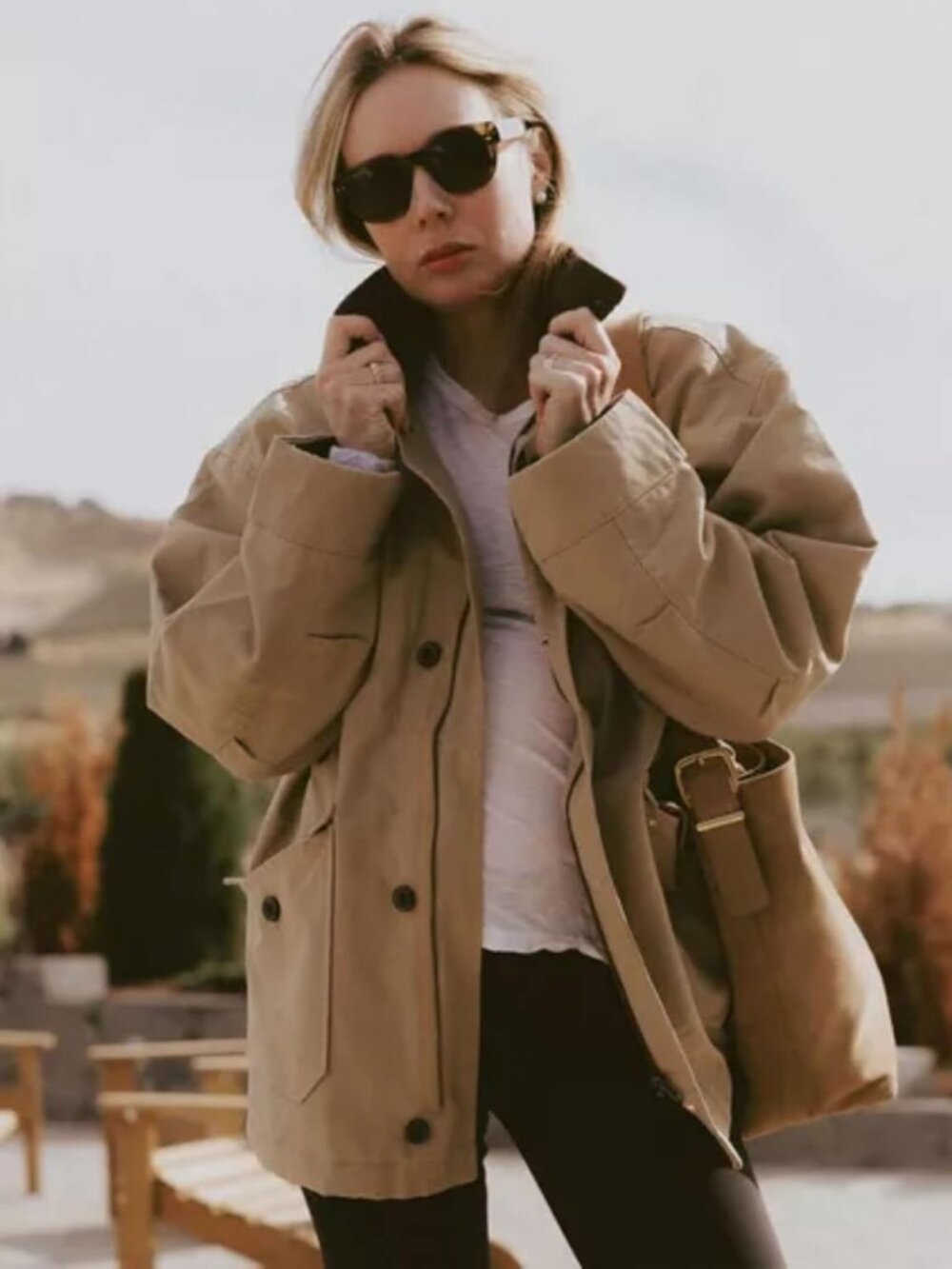 Womens Barn Jacket Classic Canvas Utility Jackets Corduroy Collar Vintage Button - Picture 7 of 7